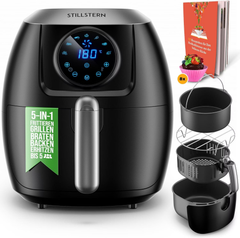 Airfryer - Heteluchtfriteuse - 5 Liter - 1800W - Zwart - Stillstern