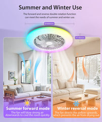 Plafondventilator met verlichting - Plafondlamp met ventilator - Dimbaar - Ø50cm - Aigostar