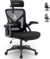 Ergonomische Bureaustoel - Office Chair - Gamestoel - Volwassenen - Zwart - SYMINO