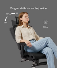 Ergonomische Bureaustoel - Office Chair - Gamestoel - Volwassenen - Zwart - BS5BB-F2 MESH - FLEXISPOT