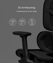 Ergonomische Bureaustoel - Office Chair - Gamestoel - Volwassenen - Zwart - BS5BB-F2 MESH - FLEXISPOT