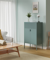 Archiefkast - Kantoorkast - Metalen kast met deuren - Grijs/Blauw - CB10 - FLEXISPOT