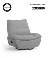 FLEXISPOT Draai- en Schommel Relaxstoel met Stevig Metaal Onderstel - Lotus - (Lichtgrijs)