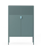 Archiefkast - Kantoorkast - Metalen kast met deuren - Grijs/Blauw - CB10 - FLEXISPOT