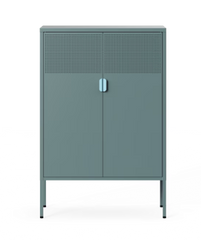 Archiefkast - Kantoorkast - Metalen kast met deuren - Grijs/Blauw - CB10 - FLEXISPOT