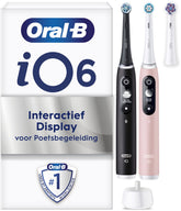 Oral-B iO 6 Elektrische Tandenborstel Duo - Zwart en Roze - Ontworpen Door Braun