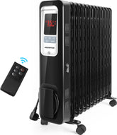 Olieradiator - 2500W Heater - Elektrische kachel - met Thermostaat - Zwart - Aigostar