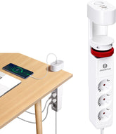 Stekkerdoos met USB - Verlengsnoer - Verlengkabel - 1,4M - Wit - Aigostar