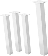 Tafelpoten - Metaal - Set van 4 - 72 cm - Wit - ML-Design