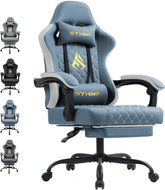 Ergonomische Bureaustoel - Office Chair - Gamestoel - Volwassenen - Blauw - SYMINO