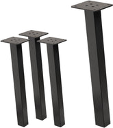 Tafelpoten - Metaal - Set van 4 - 42 cm - Donkergrijs - ML-Design