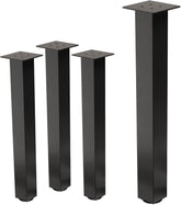 Tafelpoten - Metaal - Set van 4 - 72 cm - Donkergrijs - ML-Design