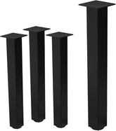Tafelpoten - Metaal - Set van 4 - 72 cm - Zwart - ML-Design