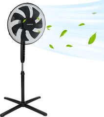 Aigostar Statiefventilator - Ventilator Staand - Verstelbaar - 50W - Zwart