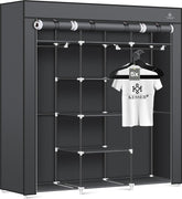 KESSER® Kledingkast - Opvouwbaar - 150x45x175cm - Antraciet •