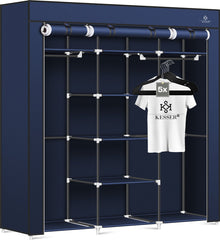 KESSER® Kledingkast - Opvouwbaar - 150x45x175cm - Marineblauw