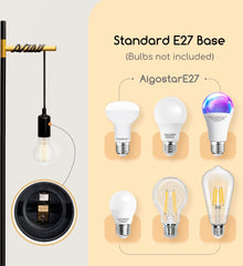 Vloerlamp - Staande lamp - Industriëel - 150 cm - Wit - Aigostar