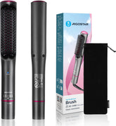 Stijltang - Stijlborstel - 2 in 1 - Zwart - Aigostar •