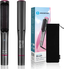 Stijltang - Stijlborstel - 2 in 1 - Zwart - Aigostar