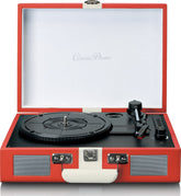 Lenco Classic Phono Retro Platenspeler - Vinyl Koffer met Bluetooth - Auto-stop - TT-110BRDWH -Rood Wit •