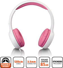 Lenco HP-010PK - Hoofdtelefoon voor Kinderen - Volumebegrenzer op 85dB - Roze
