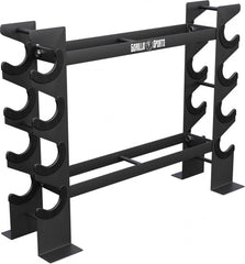 Gorilla Sports Dumbbell standaard - Halterrek - Halter standaard - Staal - Belastbaar tot 300 kg - Zwart