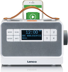 Lenco PDR-065WH - Draagbare DAB Radio voor Senioren - Eenvoudige bediening (EASY) functionaliteit - Wit