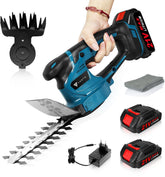 Vesto® Accu heggenschaar - Incl. Buxusschaarmes, Grasschaarmes & Schoonmaakdoek - Elektrische Grasschaar - Draadloze Snoeischaar - Heggenknipper
