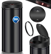 KESSER® Sensor Prullenbak - Afvalbak - Vuilnisbak - 56L - Zwart