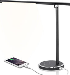 Bureaulamp - Tafellamp - Tafellamp slaapkamer - Zwart - Aigostar