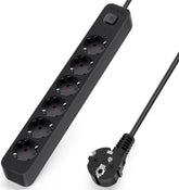 Stekkerdoos - Verlengsnoer - Verlengkabel - 5M - Zwart - Aigostar