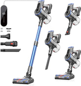 Steelstofzuiger - Draadloos - Stofzuiger Zonder zak - 33KPa - Blauw - Honiture