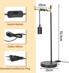 Tafellamp - Bureaulamp - Tafellamp slaapkamer - Zwart - Aigostar