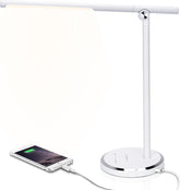 Bureaulamp - Tafellamp - Tafellamp slaapkamer - Wit - Aigostar