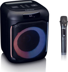 Lenco PA-100BK - Draadloze Bluetooth Party Speaker - Met Verlichting en Microfoon - Zwart •