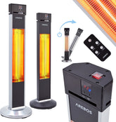 Infrarood Verwarming - Terrasverwarmer - Elektrische Heater - Wit - AREBOS®