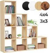 Miadomodo Vakkenkast - Kubus Kast - Boekenkast - Trapsgewijs - 10 Vakken - MDF - Hout