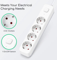 Stekkerdoos - Verlengsnoer - Verlengkabel - 5M - Wit - Aigostar