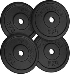 Halterschijven - Halter gewichten - 30 mm - Gietijzer - 4x5 kg - Physionics®