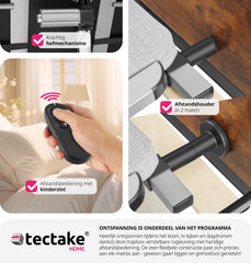 Elektrische lattenbodem - Verstelbare rugleuning - 110x243x62cm - Tectake®