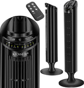 KESSER® Torenventilator - Fluisterstil - Oscillatie - Zwart •