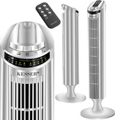 KESSER® Torenventilator - Fluisterstil - Oscillatie - Zilver