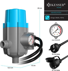 KESSER® Elektronische Drukschakelaar - Waterpomp Dompelpomp - Blauw •