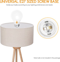 Vloerlamp - Staande lamp - 143 cm - Wit - Aigostar •