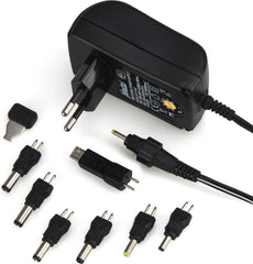 Alecto EUP-1500 - Universele adapter - Met koppelstukjes - 1500 mA - Zwart •