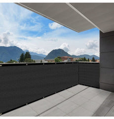 Balkonscherm - Zichtdoek - Balkondoek - 1x4m - Antraciet