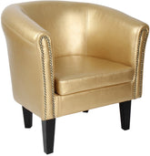 Fauteuil met armleuning - Relaxstoel - Goud - MIADOMODO