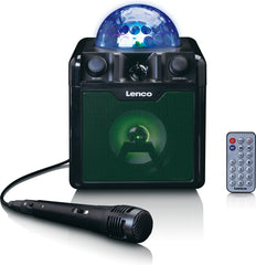 Lenco BTC-055BK - Bluetooth Speaker Draadloos - Karaokeset - Zwart •
