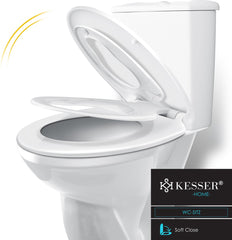 KESSER® WC bril met Soft Close Deksel - Toiletbril - Wit