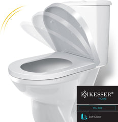 KESSER® WC bril met Soft Close Deksel - Toiletbril - Wit